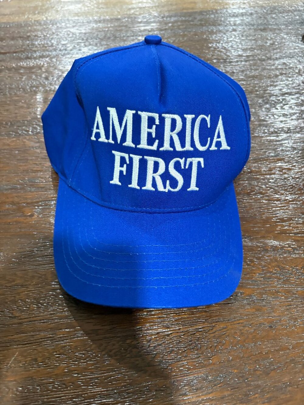 America First  NJF Blue White Baseball Hat Cap American Flag NEW